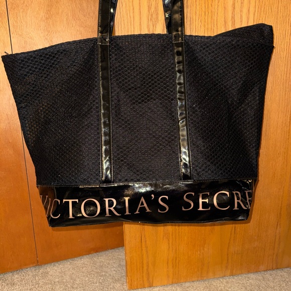Victoria's Secret Handbags - Victoria's Secret Black Mesh Tote
